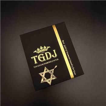14K Yellow Gold Star of David Pendant