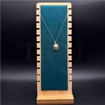 14K Tri Color Gold cubic zirconia Turtle Pendant