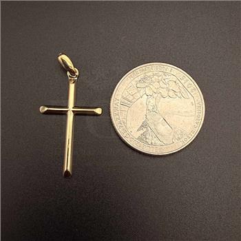 14K Yellow Gold Religious Cross Pendant