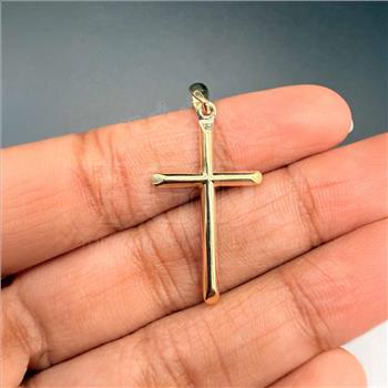 14K Yellow Gold Religious Cross Pendant