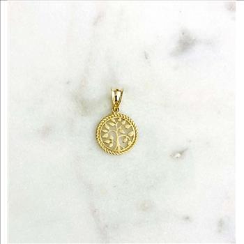 14K Yellow Gold Tree of Life Pendant