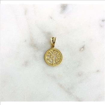 14K Yellow Gold Tree of Life Pendant