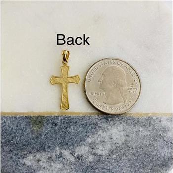 14K Yellow Gold Passion Cross Crucufix