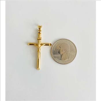 14K Yellow Gold Crucufix  Pendant