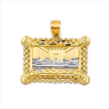 14K Two Tone Gold Last Supper Pendant