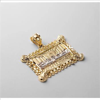 14K Two Tone Gold Last Supper Pendant