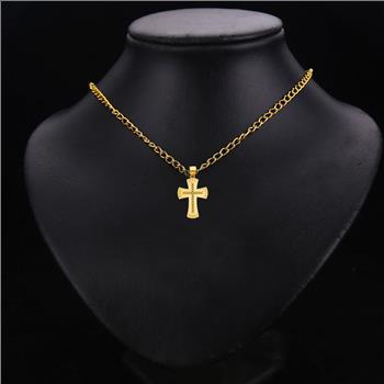 14K Yellow Gold Cross Pendant