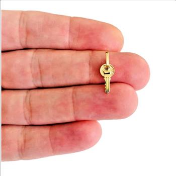 14K Yellow Gold Key Pendant 