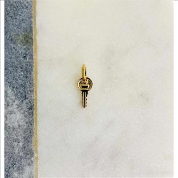 14K Yellow Gold Key Pendant 
