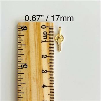 14K Yellow Gold Key Pendant 