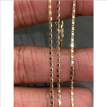 14K Yellow Gold 1.3mm Valentino Chain - 16