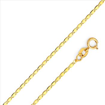 14K Yellow Gold 1.3mm Valentino Chain - 16