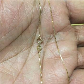 14K Yellow Gold 0.5mm Box Chain - 20 inch