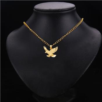 14K Yellow Gold Eagle Pendant - Height : 17 mm Width : 21 mm