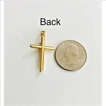 14K Yellow Gold Crucufix  Cross Pendant