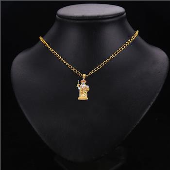 14K Tri Color Gold Santo Nino De Atocha 3D Pendant