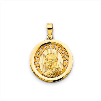 14K Yellow Gold Religious Pendant