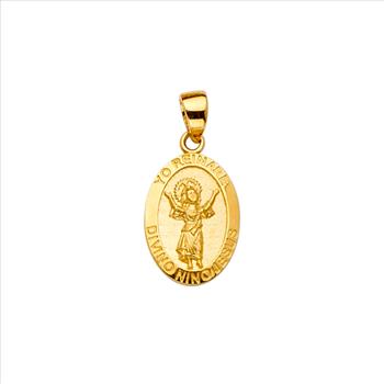 14K Yellow Gold Baby Jesus Pendant