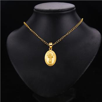 14K Yellow Gold Baby Jesus Pendant