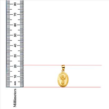 14K Yellow Gold Baby Jesus Pendant