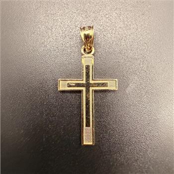 14K Yellow Gold Latin Cross Pendant