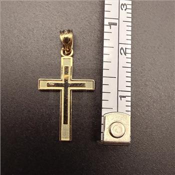 14K Yellow Gold Latin Cross Pendant