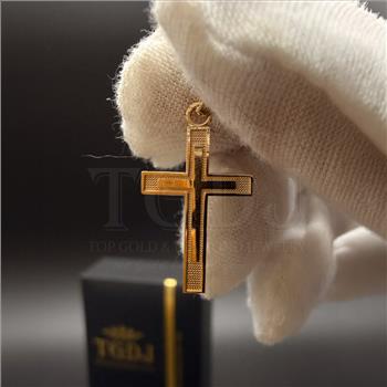 14K Yellow Gold Latin Cross Pendant