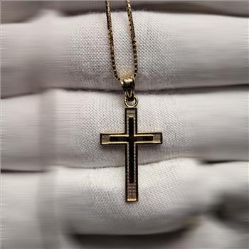14K Yellow Gold Latin Cross Pendant