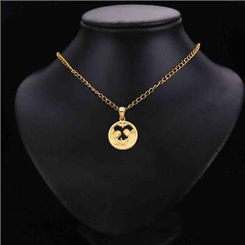 14K Yellow Gold Baptism Cut Out Pendant