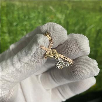 14K Tri Color Gold Religious Pendant