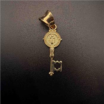 14K Yellow Gold San Benito Key Pendant