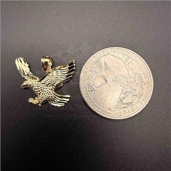 14K Yellow Gold Eagle Pendant