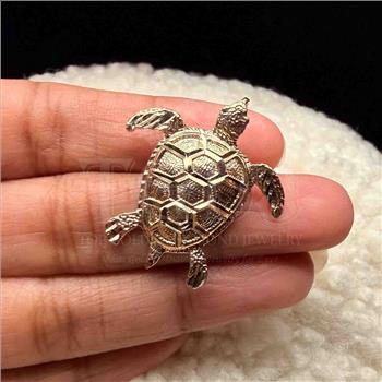 14K Yellow Gold Turtle Pendant