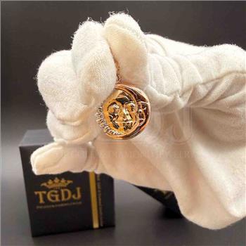 14K Tri Color Gold Moon & Sun Pendant