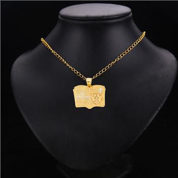 14K Tri Color Gold Religious Baptism  Pendant