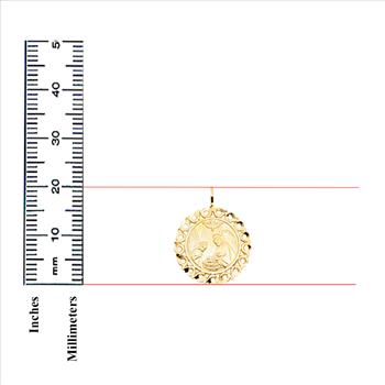 14K Yellow Gold Baptism Pendant