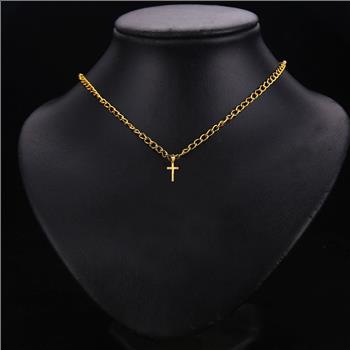14K Yellow Gold Crucifix Pendant - Suitable for Men & Women - 19 mm X 12 mm
