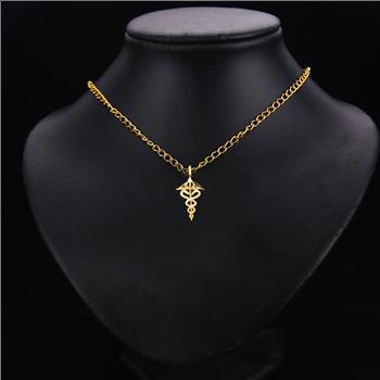 14K Yellow Gold Symbol of Medical SERVICE Pendant