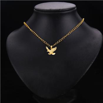 14K Yellow Gold Eagle Pendant - 13 mm X 15 mm