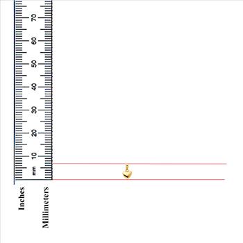 14K Yellow Gold Heart Pendant - 7 mm X 8 mm