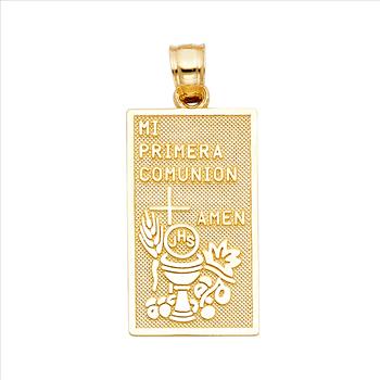 14K Yellow Gold Communion Pendant