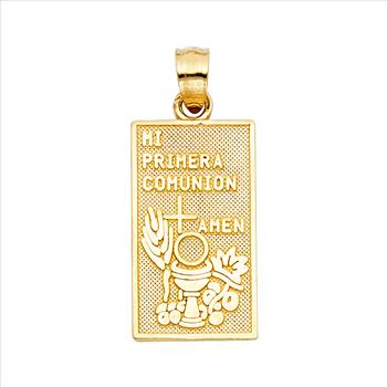 14K Yellow Gold Communion Pendant