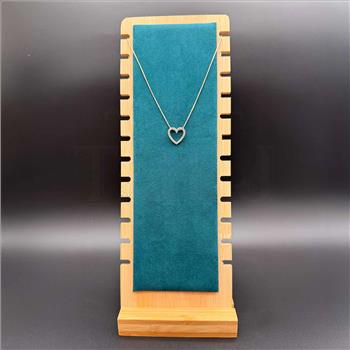 14K Yellow Gold cubic zirconia Heart Pendant