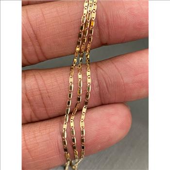 14K Yellow Gold 1.3mm Valentino Chain - 22