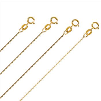 14K Yellow Gold 0.5mm Box Chain - 20 ”