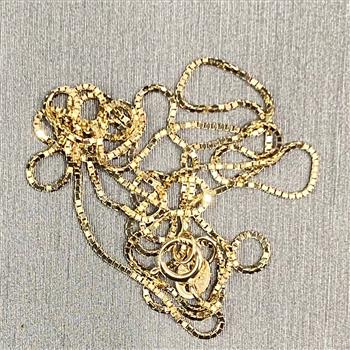 14K Yellow Gold 0.6mm Box Chain - 16 