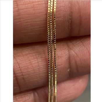 14K Yellow Gold 0.6mm Box Chain - 16 