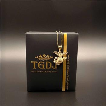 14K Yellow Gold USA Logo Pendant