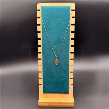 14K Yellow Gold Virgin Mary Medal Pendant