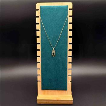 14K  Yellow Gold Cubic zirconia Owl Pendant